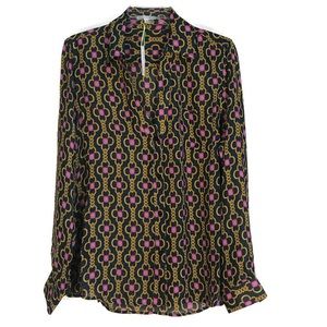 Larsen Gray Blouse NWT Long sleeve button down Size large